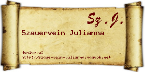 Szauervein Julianna névjegykártya