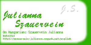 julianna szauervein business card